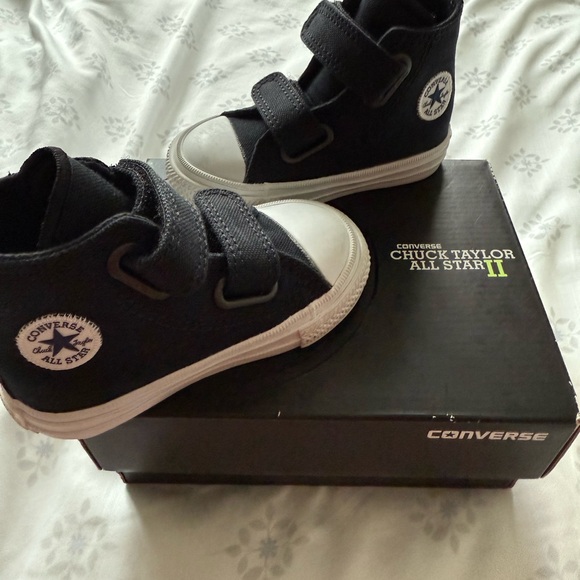 Converse All Stars Other - Converse Baby Black and White Velcro Sneakers